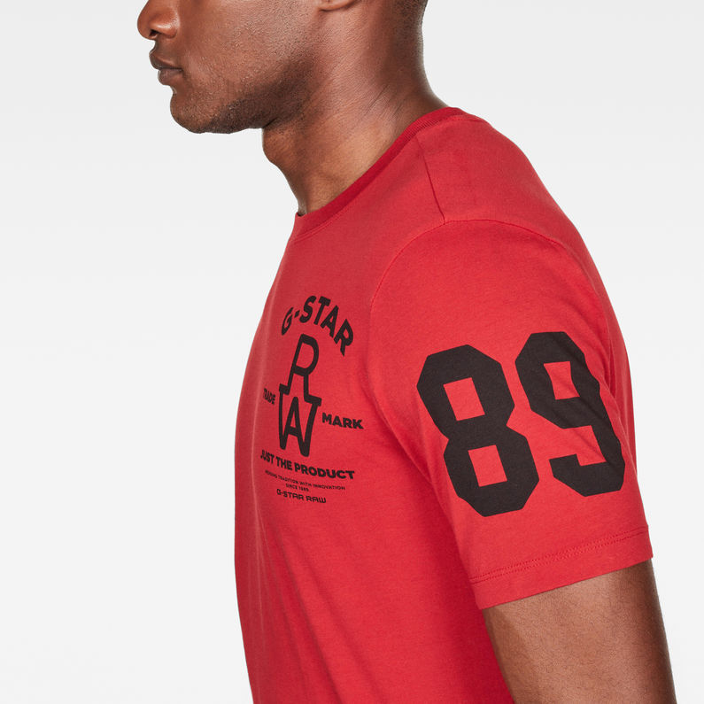G-Star RAW® Slim Logo T-Shirt Rood