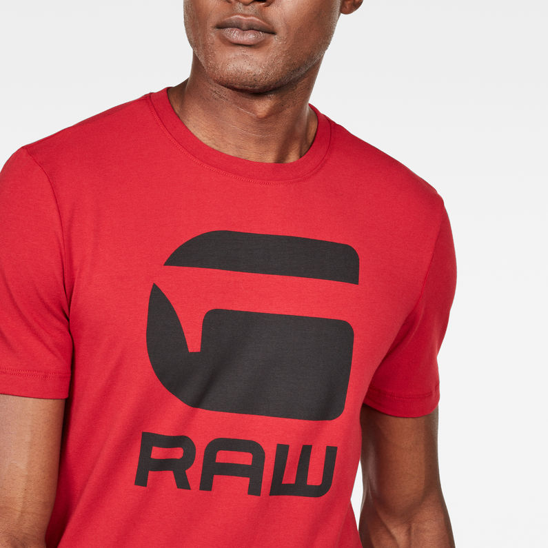 G-Star RAW® Slim G Logo T-Shirt Red detail shot