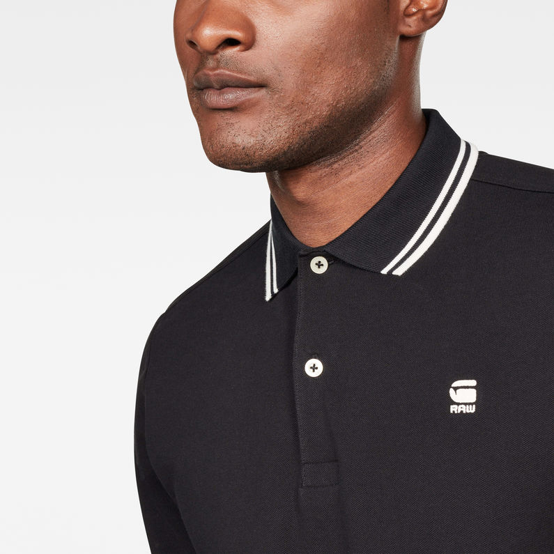 G-Star RAW® Dunda Slim Stripe Polo Schwarz