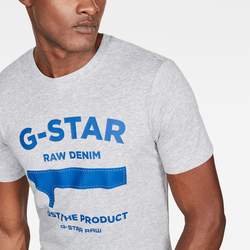 G-Star RAW® GS First Slim T-shirt Grey detail shot