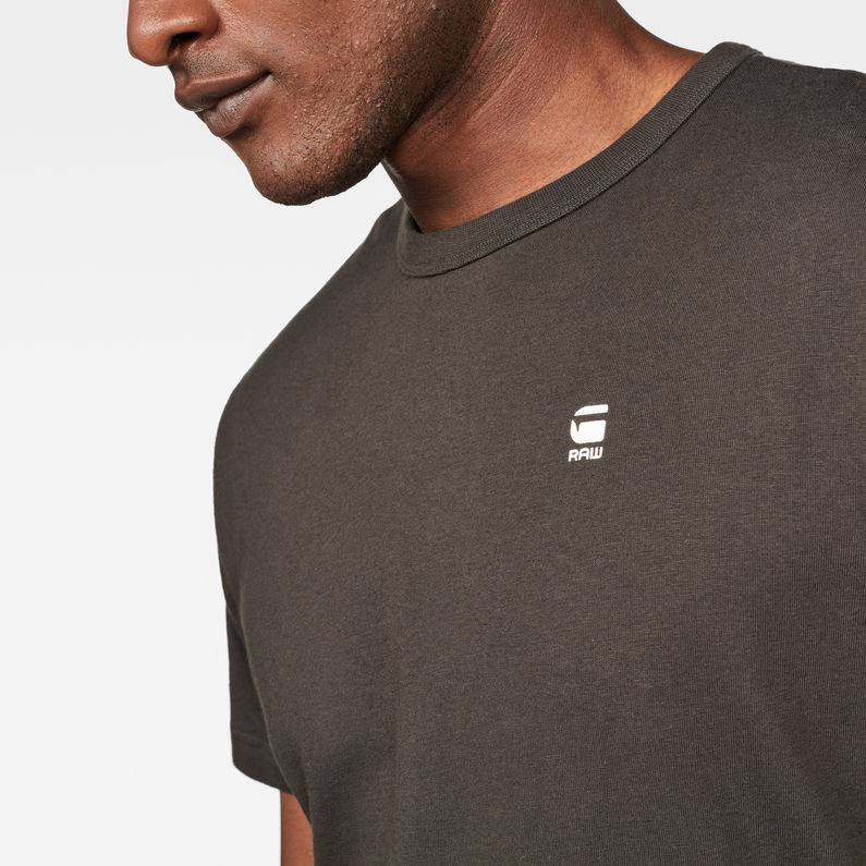 G-Star RAW® Straight Round Neck T-Shirt Gris detail shot