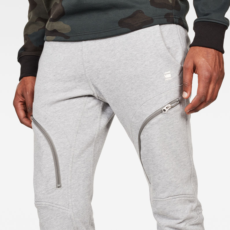 G-Star RAW® Air Defence Zip 3D Slim Sweatpants Grey detail shot