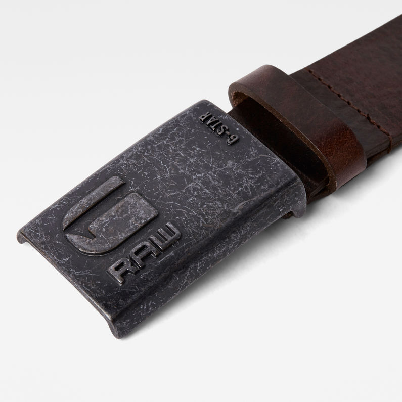 G-Star RAW® Ceinture Grizzer Pin Brun detail shot buckle