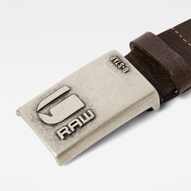 G-Star RAW® Ceinture Grizzer Pin Brun detail shot buckle