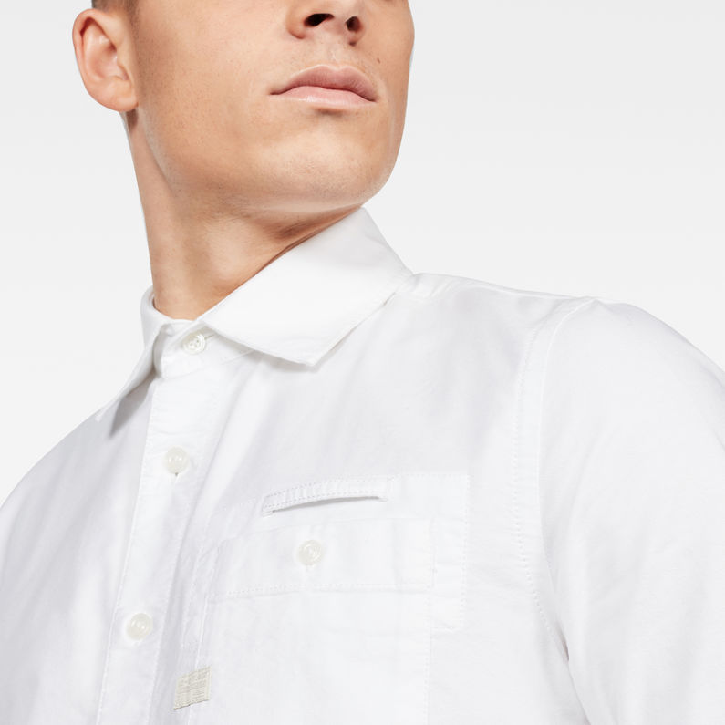 G-Star RAW® Bristum 1 Pocket Slim Shirt White detail shot