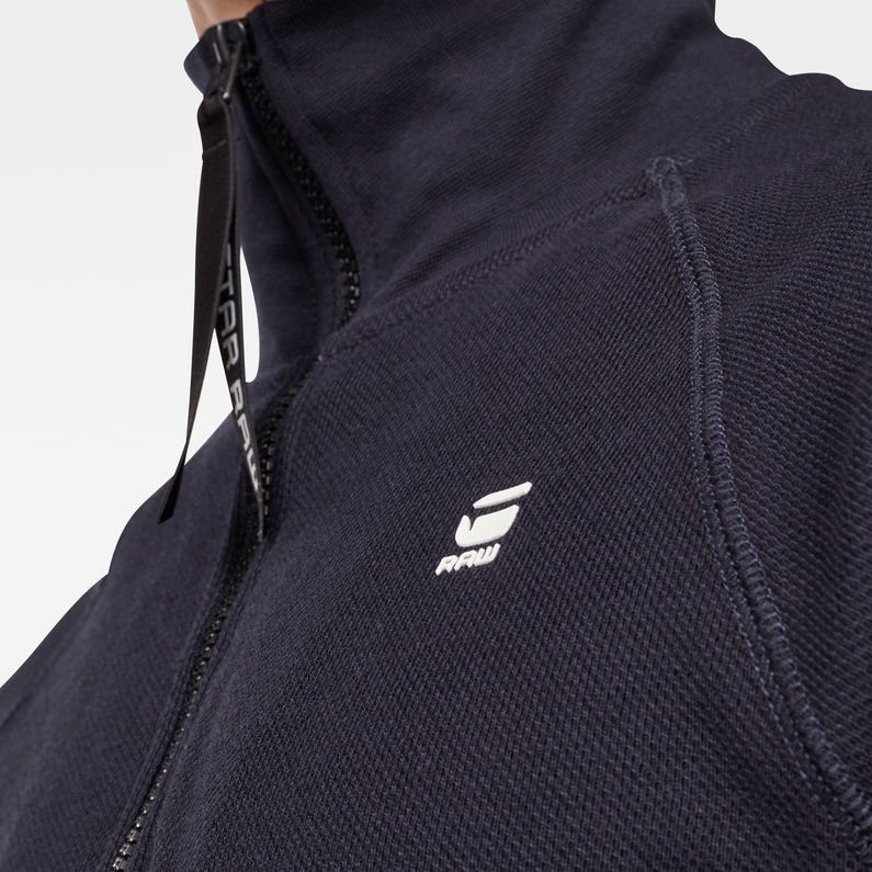 G-Star RAW® Jirgi-S Half Zip T-Shirt Dark blue detail shot