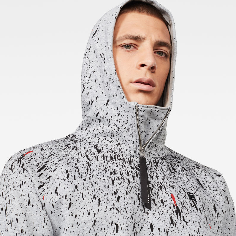 G-Star RAW® Sweat Cadet Strett Splatter Gris detail shot