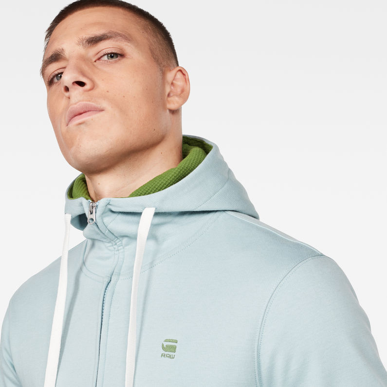 G-Star RAW® 2-Tone Zip Through Sweater Light blue