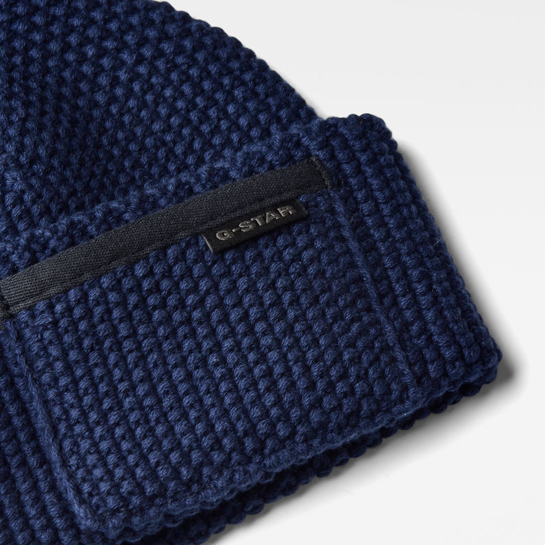 G-Star RAW® Axler Beanie Dark blue detail shot buckle