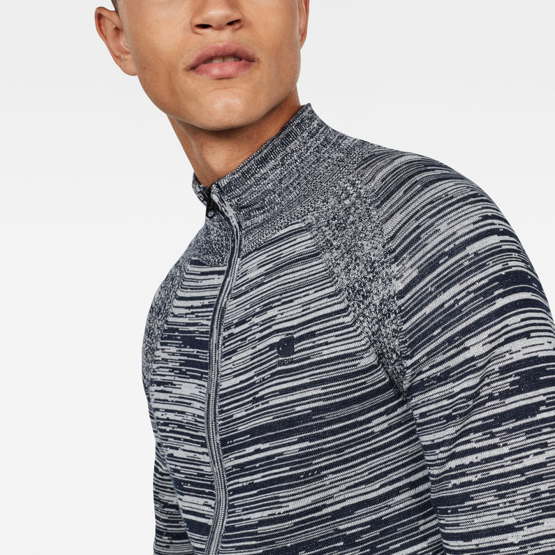 G-STAR® Zip Through Solli knitted Sweater Grey