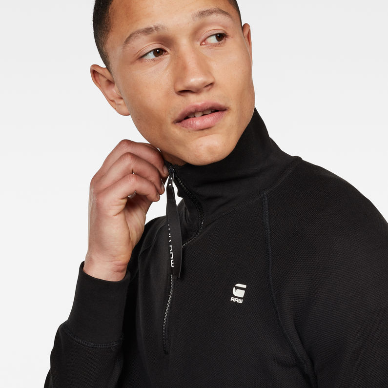 G-STAR® Jirgi-S Half Zip T-Shirt Schwarz