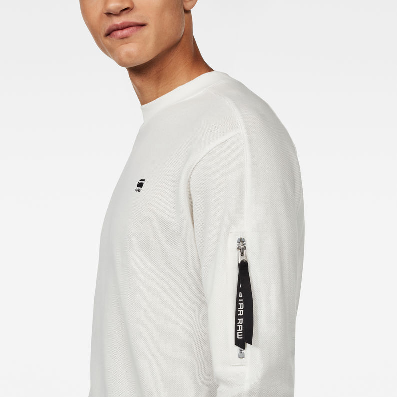 G-Star RAW® Korpaz Mock Pkt R T L/S Beige detail shot