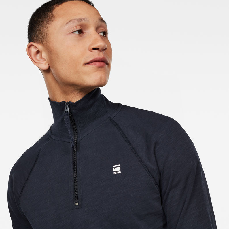 G-Star RAW® Jirgi Half Zip T-Shirt Dark blue
