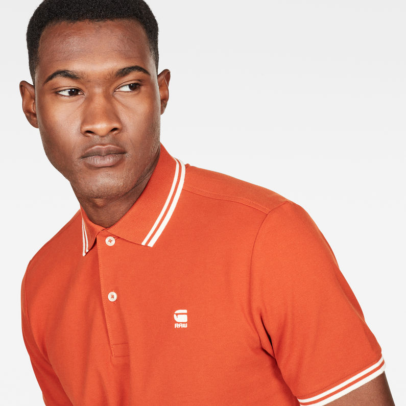 G-Star RAW® Dunda Slim Stripe Polo Orange