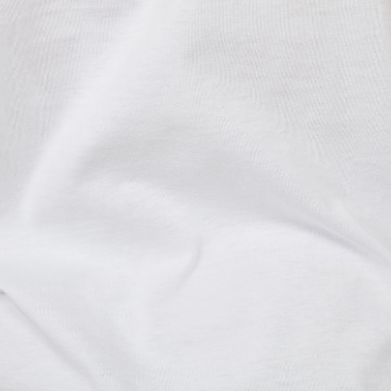 G-Star RAW® Straight Round Pocket T-Shirt Blanc fabric shot