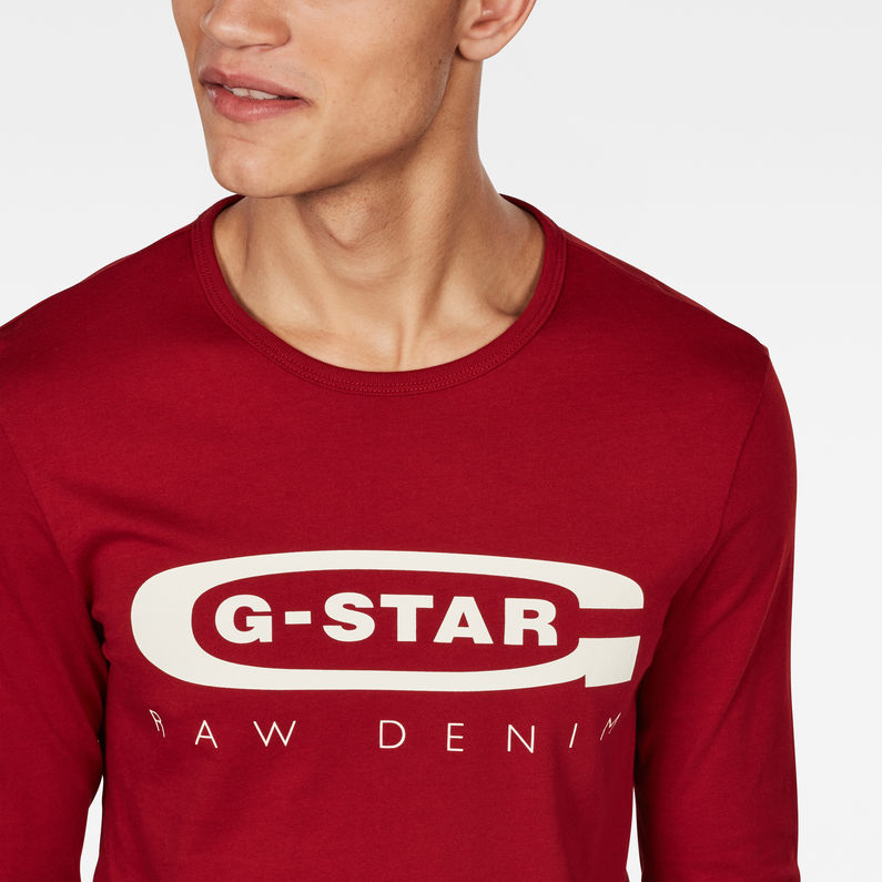 G-Star RAW® Graphic 4 Slim T-Shirt Red detail shot