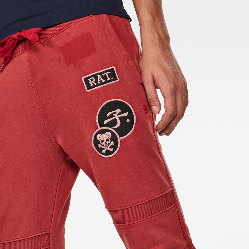 G-Star RAW® CNY Motac-X Super Slim Sweatpants Red detail shot
