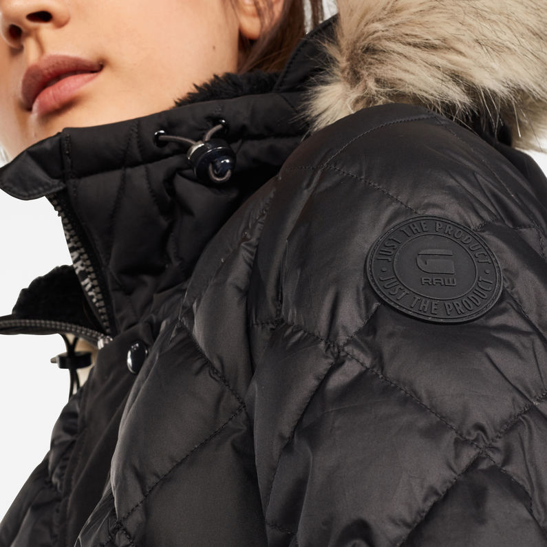 G-Star RAW® Whistler Faux Fur Down Tailored Jacket Schwarz detail shot
