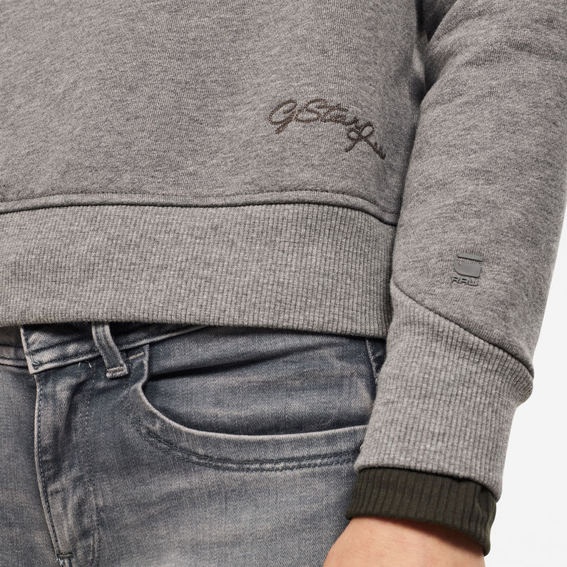 G-Star RAW® Sudadera Xzula Zip Gris detail shot