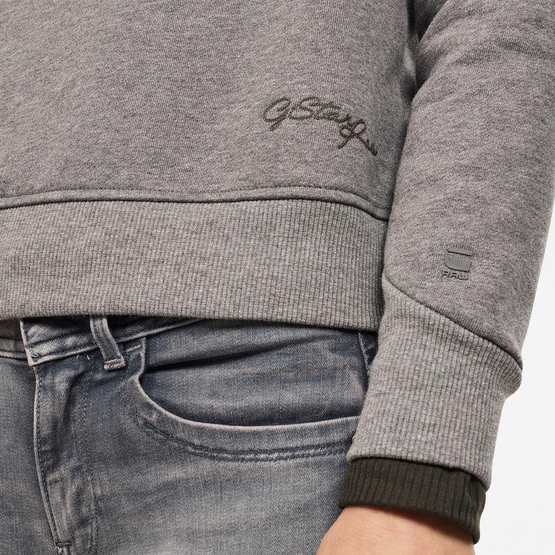 G-Star RAW® Xzula Zip Sweater Grey detail shot