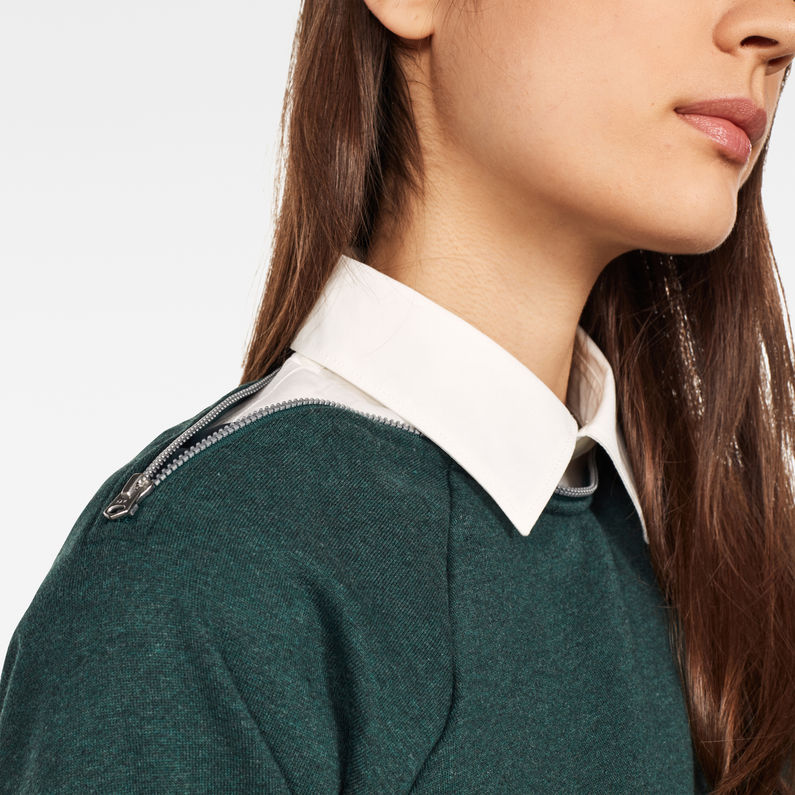 G-Star RAW® Sudadera Xzula Zip Verde detail shot