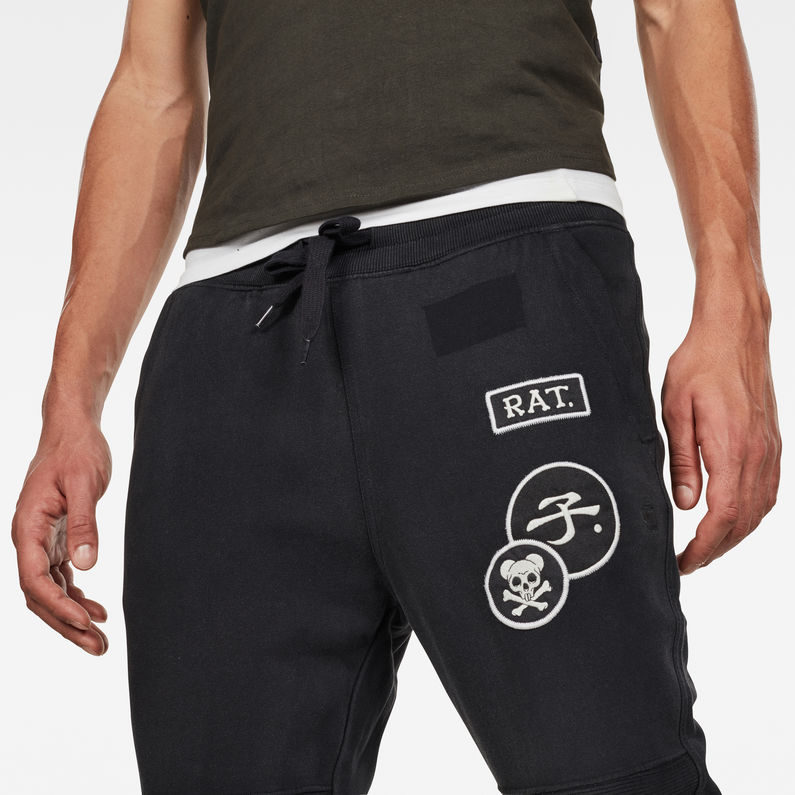 G-Star RAW® Sweatpants CNY Motac-X Super Slim Noir detail shot