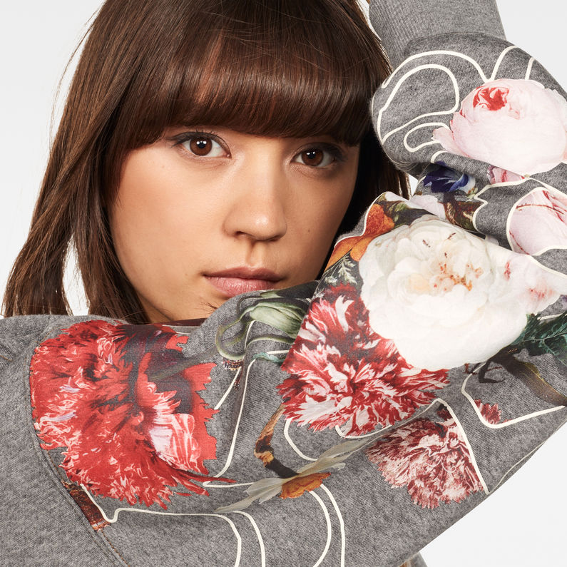 G-STAR® Graphic 2 Loose Pullover Grau detail shot