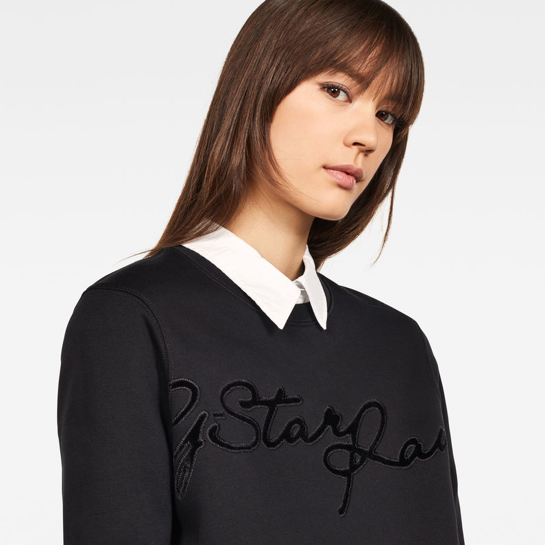 G-Star RAW® Sudadera Graphic 4 Boyfriend Negro detail shot
