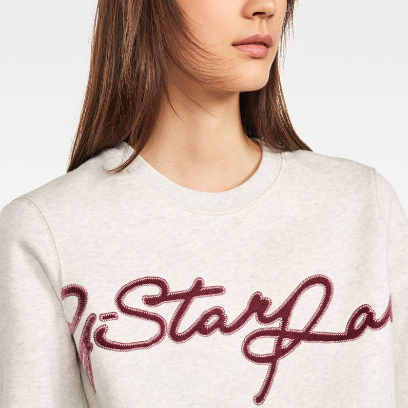 G-Star RAW® Graphic 4 Boyfriend Sweater Wit detail shot