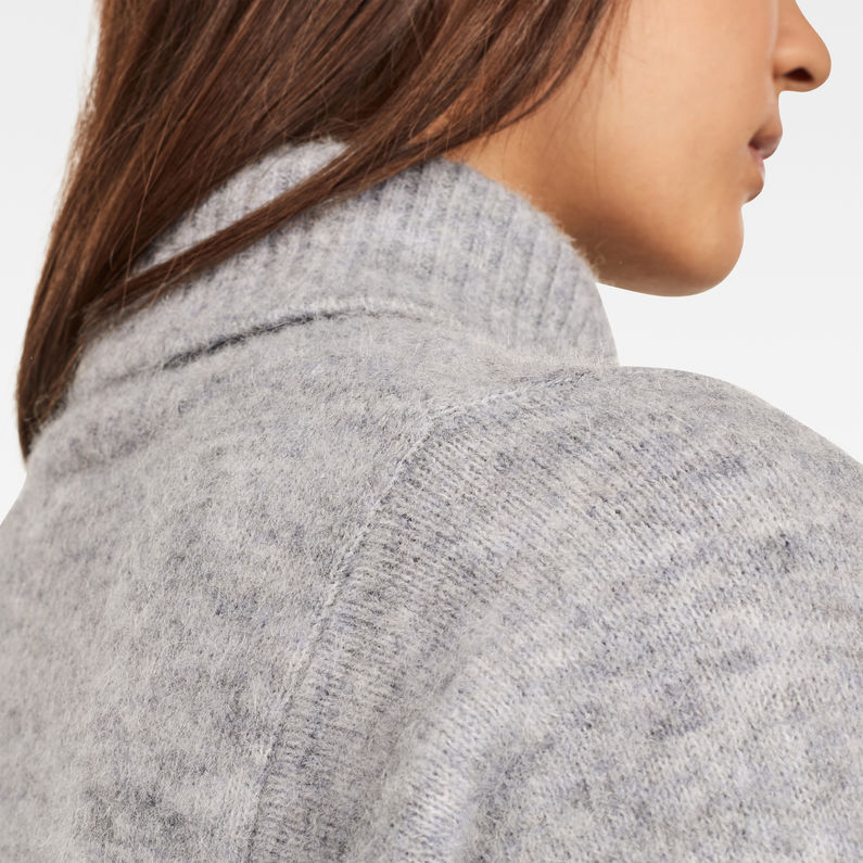 G-Star RAW® Jersey Terrapin Turtleneck Knitted Gris detail shot