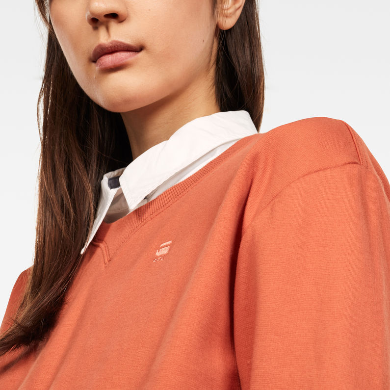 G-Star RAW® Xzyph 2-Tone Sweater Oranje detail shot