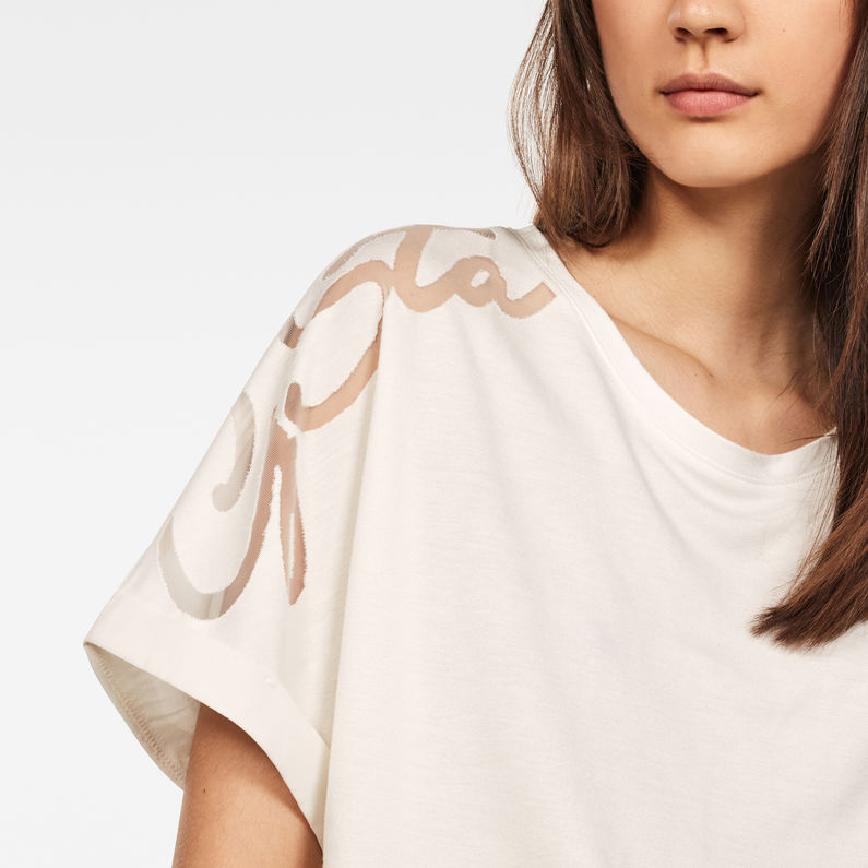 G-Star RAW® Graphic 16 Joosa Top Beige detail shot