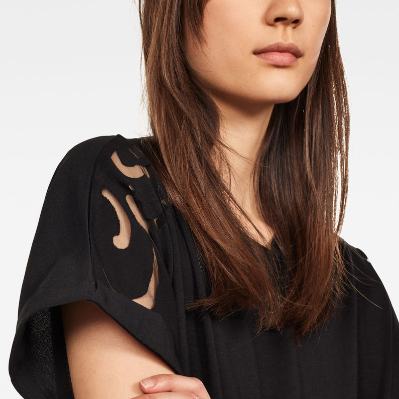 G-Star RAW® Graphic 16 Joosa Top Schwarz detail shot