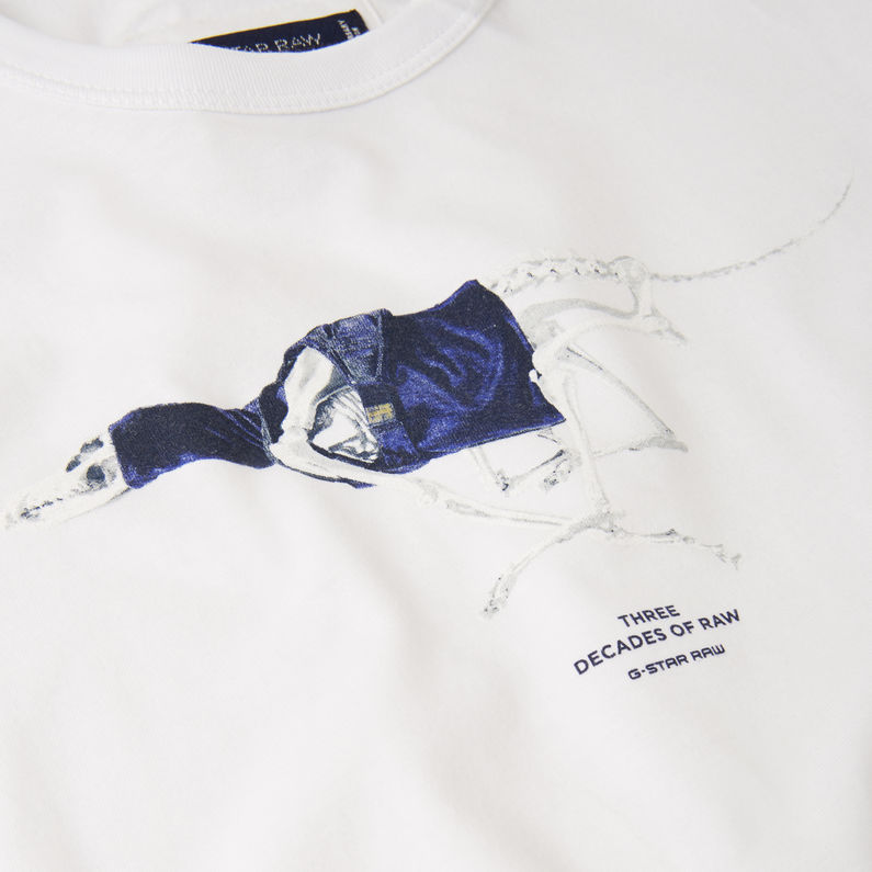 G-Star RAW® 30yr T-Shirt White detail shot