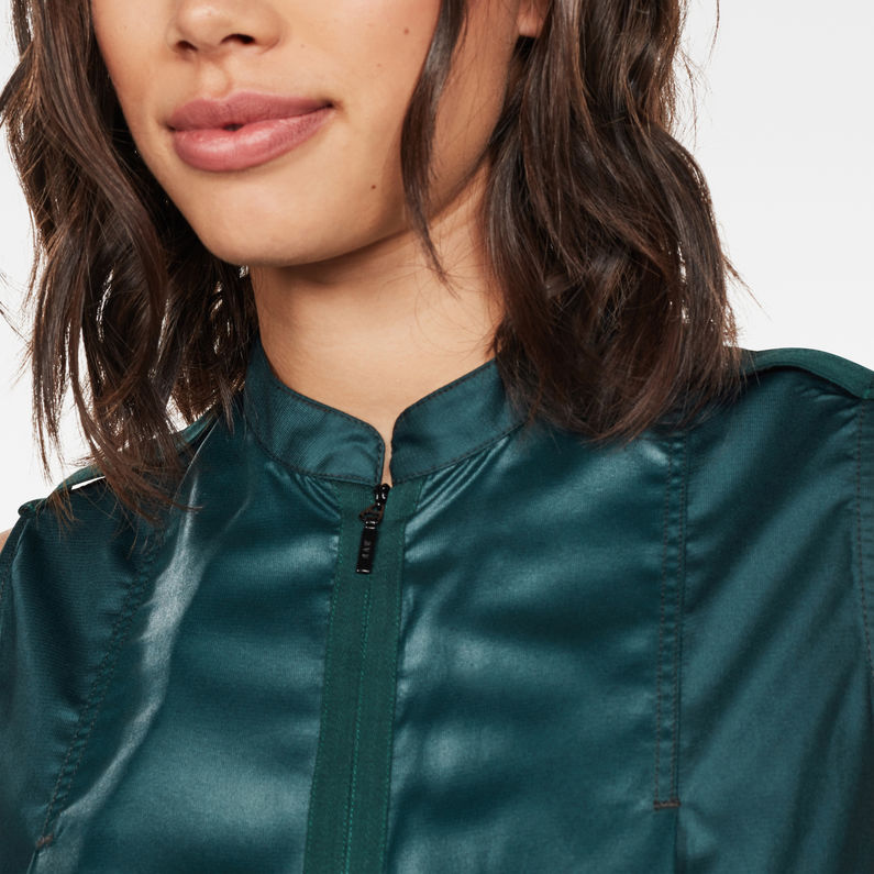 G-Star RAW® Camisa Road Zip Verde detail shot