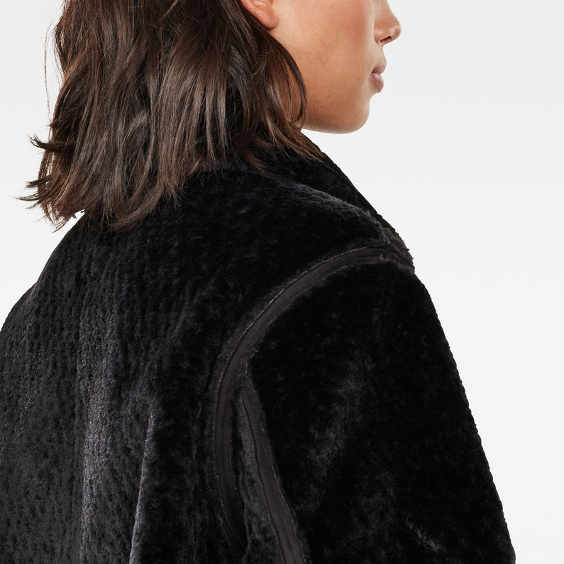 G-STAR® Empral Teddy Mac Jas Zwart detail shot