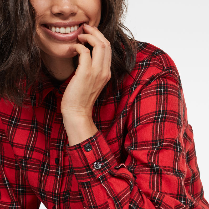 G-STAR® Parota Geruit Boyfriend Overhemd Rood