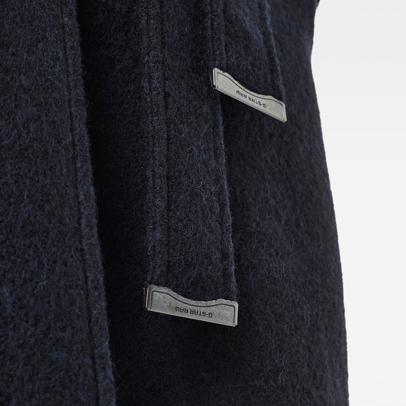 G-Star RAW® Abrigo Belted Field Padded Azul oscuro detail shot