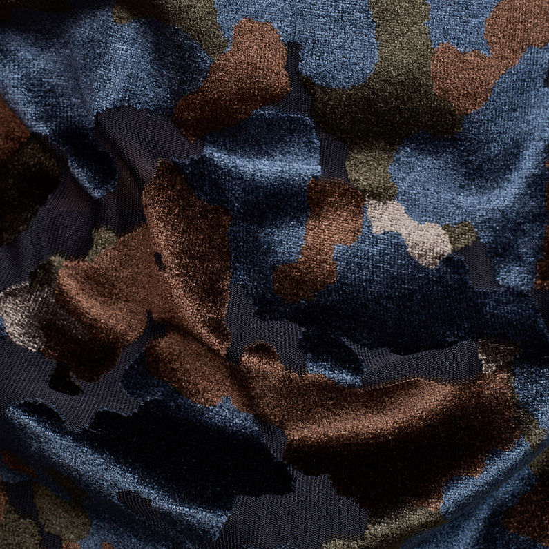 G-Star RAW® Haut Velv Optic Slim Turtleneck Bleu moyen fabric shot