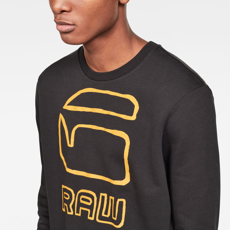 G-STAR® Sudadera Graphic g-raw Negro detail shot