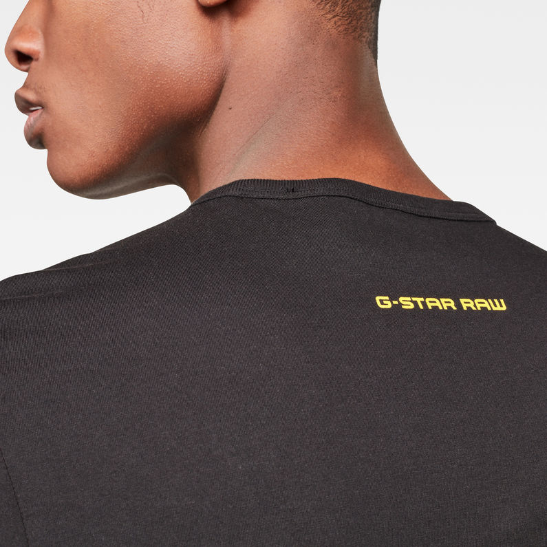 G-Star RAW® T-shirt Dence 1 Graphic Noir detail shot