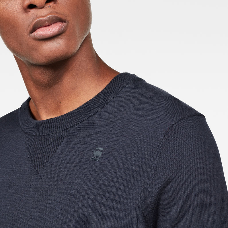 G-Star RAW® Core Knit Bleu foncé detail shot