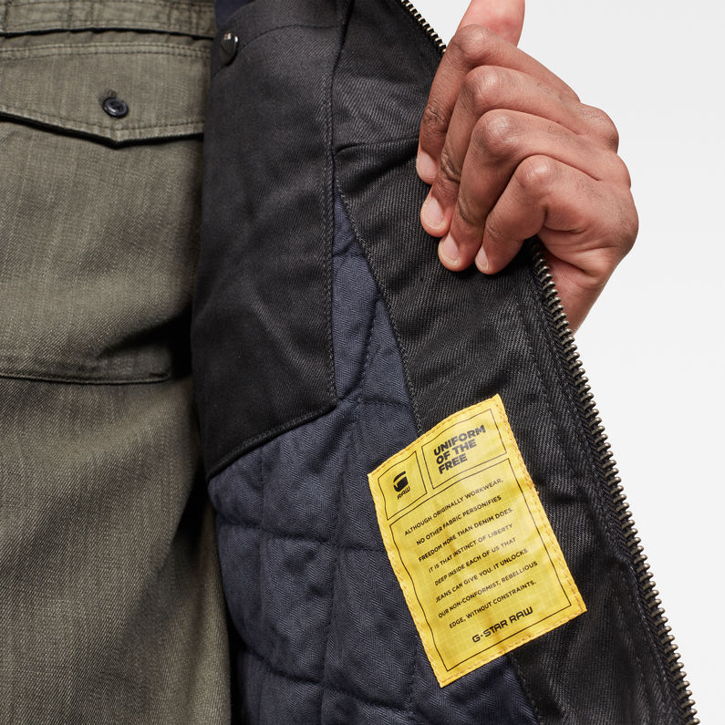G-STAR® Bollard Bomber Zwart detail shot