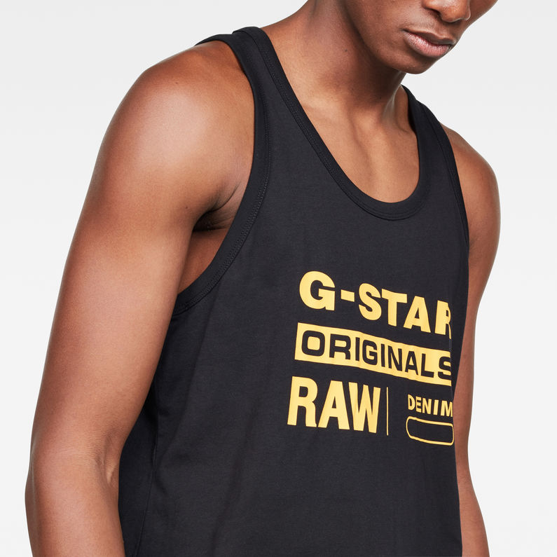 G-Star RAW® Graphic 8 Tanktop Noir detail shot