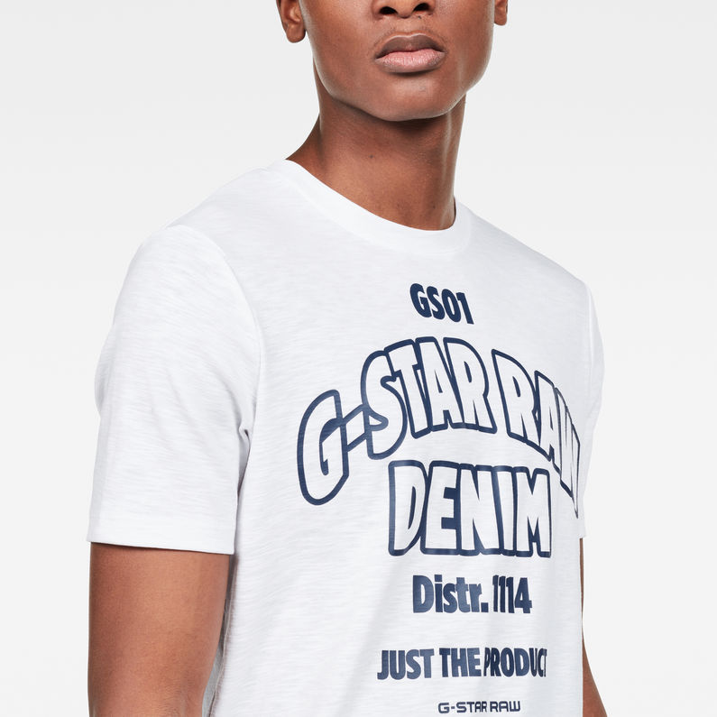 G-Star RAW® Slim Logo Denim T-Shirt White
