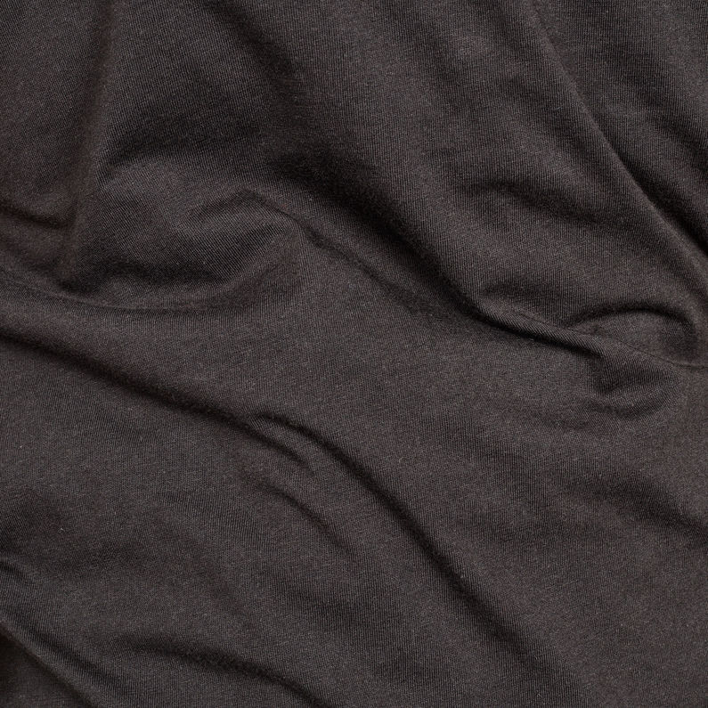 G-Star RAW® Straight Round Pocket T-Shirt Noir fabric shot