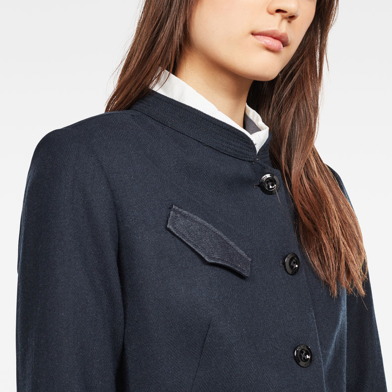 G-Star RAW® Veste Custom Hunting Bleu foncé detail shot