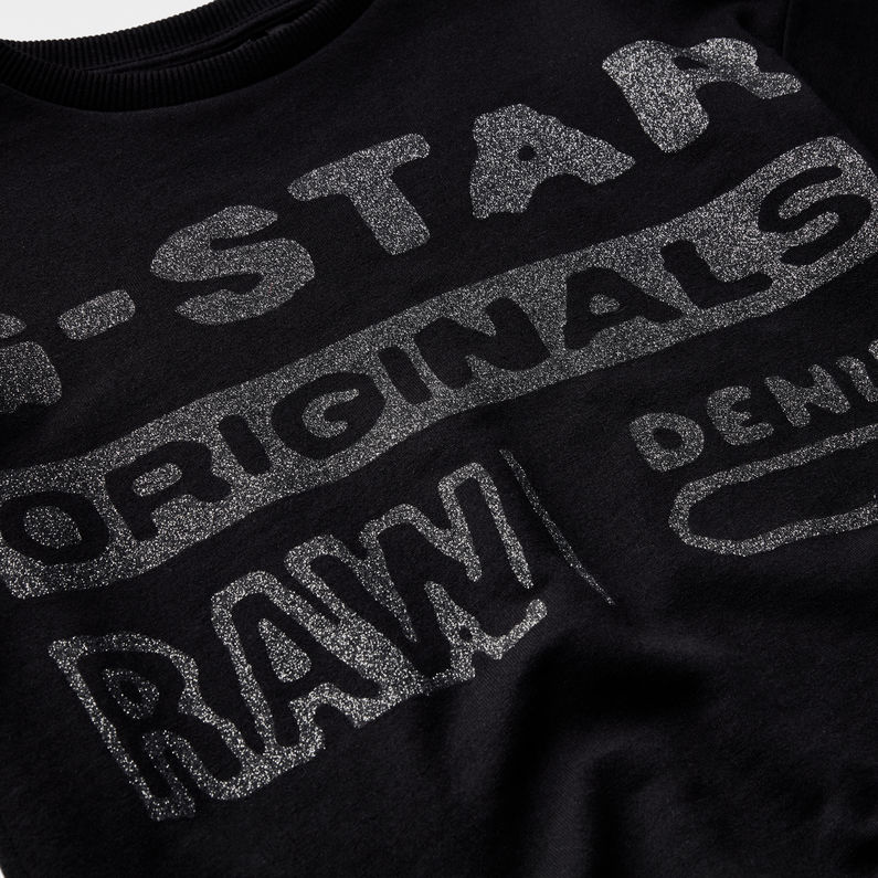 G-Star RAW® Sweatshirt Schwarz detail shot