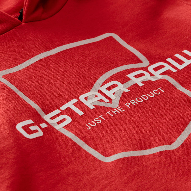 G-Star RAW® Hooded Sweater Red detail shot