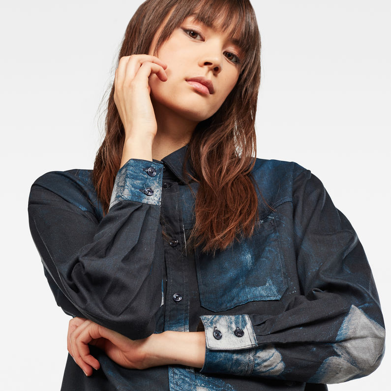 G-Star RAW® Parota Boyfriend Shirt ダークブルー detail shot